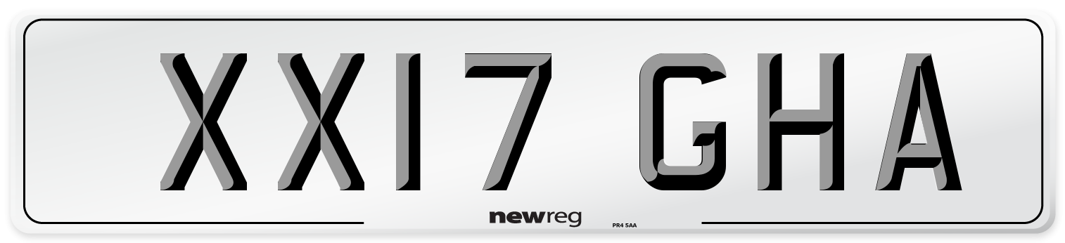 XX17 GHA Number Plate from New Reg